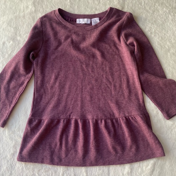 Ivy + Main Top Waffle knit Flowy 3/4 Sleeve Size Medium 7/8 Tillys Purple - Picture 1 of 8
